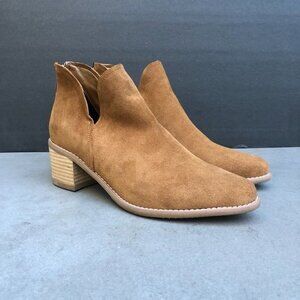 BLONDO ESME waterproof suede TAN bootie women size 9M NEW